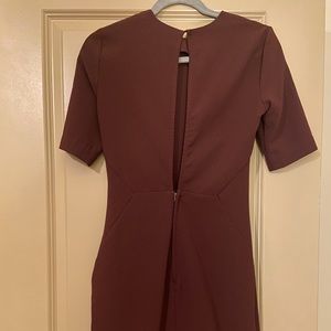 H&M Sheath Burgundy Dress with Back Slit